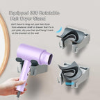 Salon Styling Hair Dryer with Wall Holder【Blue Light Negative Ions】 Fast Drying，High Power HairDryer for Home & Travel【Equipped 360 Rotatable Blow Dryer Stand 】 110V Matte Texture - Roland Purple