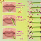 evpct Coral Red Triangle Lip Liner Pencil Stick for Women, Retractable Lips Liner Pen Triangle Tip for Sculpting & Filling & Plumping, Longwear Lipliners Pencil, Vegan Cruelty Free Lip Filler Plumper