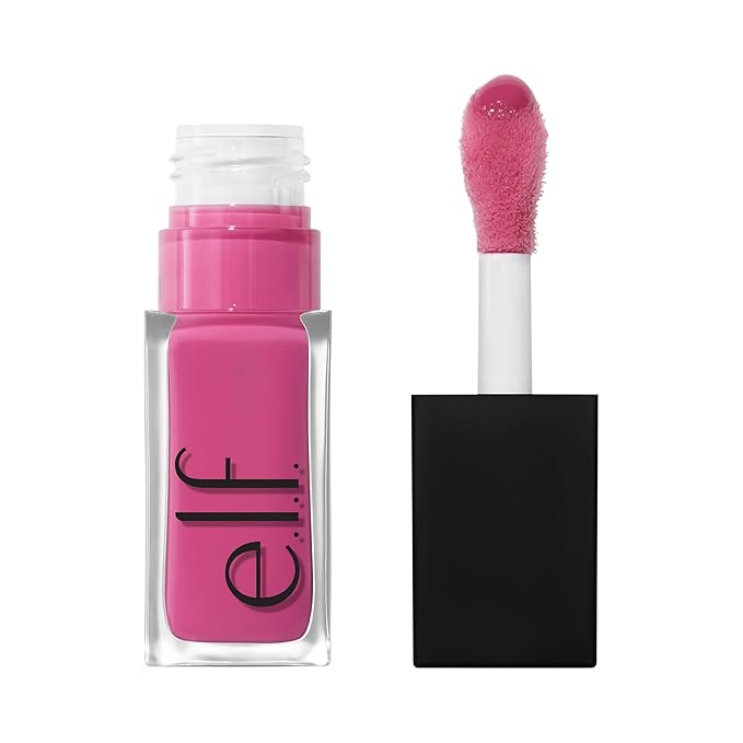 e.l.f. Glow Reviver Plumping Lip Oil, Tinted Lip Plumper For A High-Shine, Plump Finish, Infused With Jojoba Oil, Vegan & Cruelty-Free, Ultraviolet