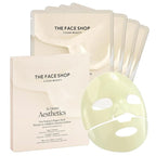 THE FACE SHOP Vita-Toning Vegan Collagen Face Mask, Korean Glass Skin Essential, Hydrogel Mask for Moisturizing & Skin Elasticity, Improves Uneven Tone, 4EA