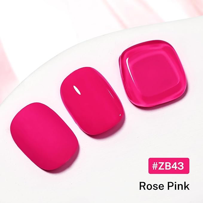 16.5ml Rose Pink Nail Polish Large Volume Quick Dry Nail Polish, Long Lasting Shine, Fingernail Toenail Nail Art DIY Home Travel Nail Art Gift