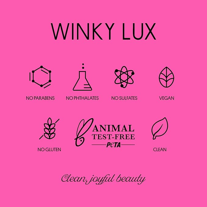 Winky Lux Pink Opal Glimmer Balm – Nourishing pH Lip Balm with Color Changing Pink Tint with Shimmer, Hydrating Ceramides Soften Lips, Raspberry Vanilla Scent