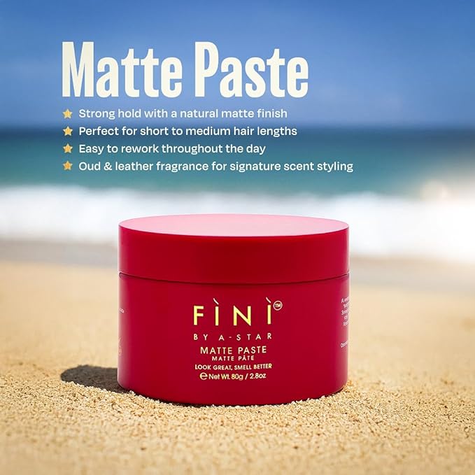 Matte Paste for Men – Volumizing Paste with Natural Look & Strong Hold, Matte Finish, Oud Fragrance