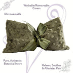 Eucalyptus Spa Mask by Sonoma Lavender, Heatable/Chillable Aromatherapy with Eucalyptus and Lavender Infused Flaxseed Insert, Eye Compress for Stress Relief with Removable and Washable Cover.