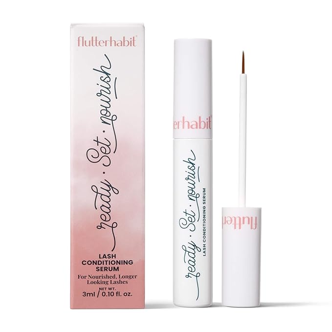 FlutterHabit Ready, Set, Nourish Lash Conditioning Serum - Thicker & Fuller Lashes - Women's Peptide Lash Serum - 3ML