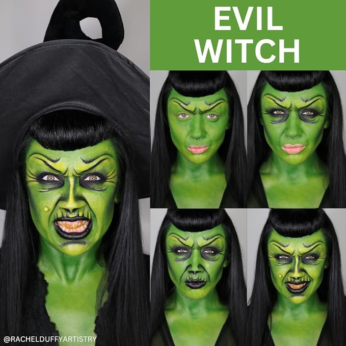Mehron Makeup Premium Character Kits| Makeup Kits for Halloween & Cosplay| Made in the USA | Complete Kit | Includes all Tools & Instructions on How to Create the Look | (Witch)