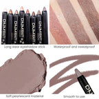 evpct Stone Matte Cream Eye Shadow Brightener Sticks Set for Eyes, Stone Matte Pencil Eye shadow Applicator Stick Pen Palette Makeup Waterproof 22#