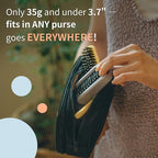 Uffy MiniPop Travel Hair Brush – Mini Folding Boar Bristles for Women, Men & Kids | Kid-Friendly Portable Purse Brush for Wet & Dry Hair, Curly or Straight | Pocket-Size Detangler – Hot Pink