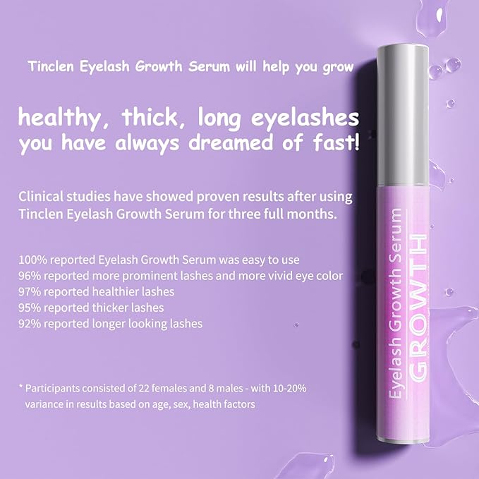 Eyelash Growth Serum with Natural Formula Advanced Lash Enhancing Serum for Longer,Thicker,Fuller Looking Lashes Gentle & Vegan for Eyelash Growth 0.17 Fl Oz (5mL)