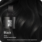 BOLDIFY Hairline Powder - Root Touch Up Hair Color for Gray Coverage - Bald Spot Concealing Hair Powder for Women & Men - 24-Hour Stain-Proof - Black