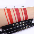 evpct 1Pcs Red Velvet Matte Lip Liner and Lipstick Combo Set Kit for Women, Lovely Sexy Rose Red Magic 24 Hours Lipstick and Lip Liner Gloss Stain Makeup Set Long Lasting Waterproof 24 labial, 41#