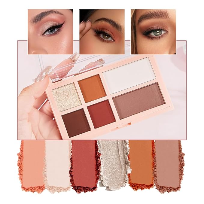 Eyeshadow Palette, Soft Matte & Romantic Shimmer, High Pigment, Smooth Texture, Easy to Blend, No Fallout, Can Be Used, Eyelids, and Nose for a More Radiant, Clear, and Flawless Finish-3#
