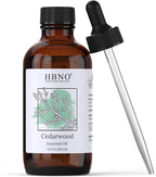 HBNO Cedarwood Essential Oil - Huge 4 oz (120ml) Value Size - Natural Cedarwood Oil - Perfect for Cleaning, Aromatherapy, DIY, Soap & Diffuser