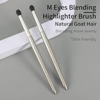Small Goat Hair Eye Shadow Brush - Blending Brush for Eyeshadow, Nose Contour & More. Gold, E204M