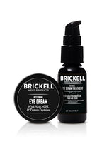 Brickell Men's Restoring Eye Routine for Men, Eye Cream and Serum for Men, Natural and Organic, Unscented, Men's Skin Care Gift Set