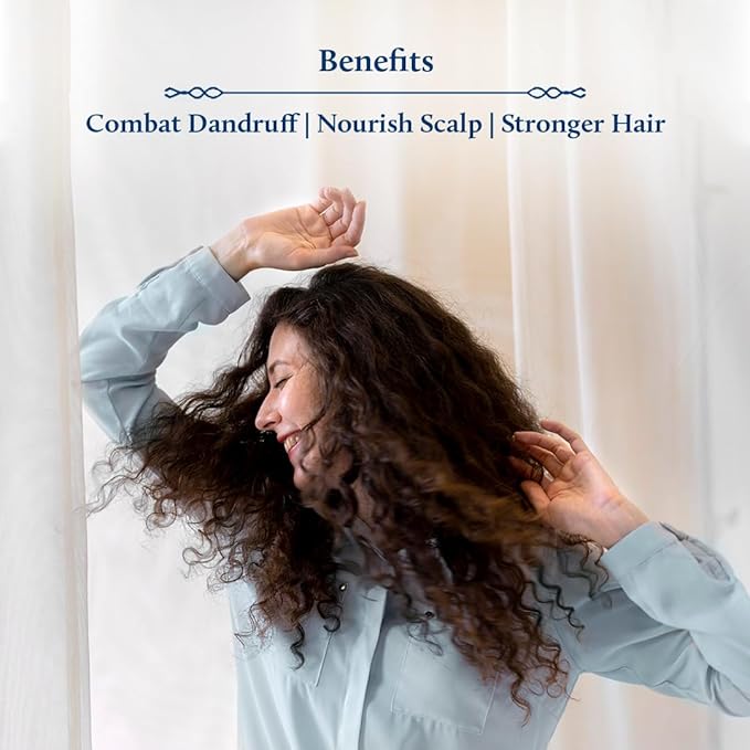 Blue Nectar Tea Tree Oil for Hair | Natural Anti Dandruff Oil for Scalp | Ayurvedic Plant Based Neem Amla Hair Oil (12 Herbs, 3.38 Fl Oz)