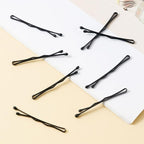 200 Pcs 1.38 Inch Wave-Shaped Bobby Pins Black Metal Hair Pins Hair Accessories for Women Stylists Hair Sticks Girl