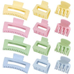 3 Styles Hair Clips for Women Small Medium Big Claw Clips for Thin Thick Hair 12 Pcs Hair Claw Clips Hair Clips Combination Hair Accessories for Women (Colorful)