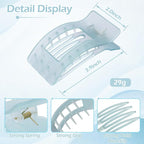 French Flat Hair Clips for Women 6pcs Hair Claw Clips for Thick or Thin Hair Matte Claw Clips for Girls Barrettes Non-Slip Strong Hold Hair Accessories for Women (Ice Cream)