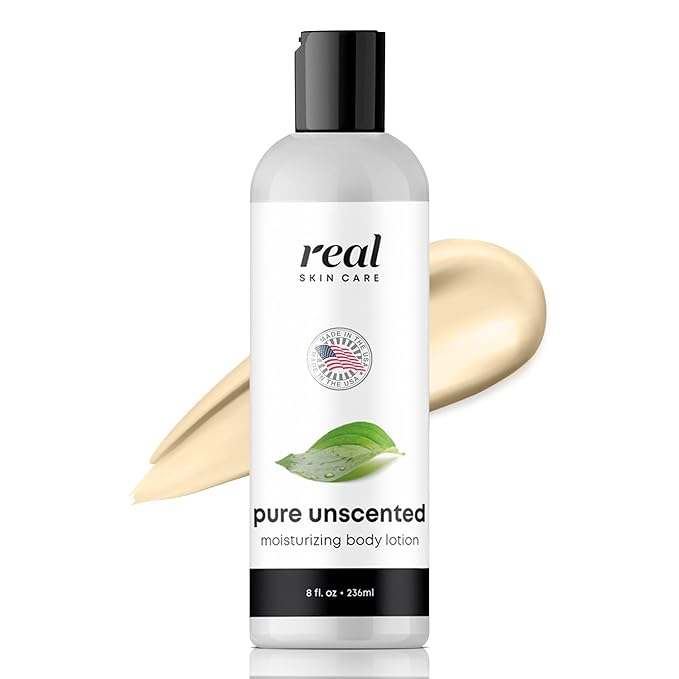 Real Skin Care Organic Body Lotion | Tighten and Moisturize Dry Skin | Reduce Fine Lines and Wrinkles | Natural Body Lotion Without Chemicals | Coconut Lotion Body | Paraben Free Body Lotion | 8oz