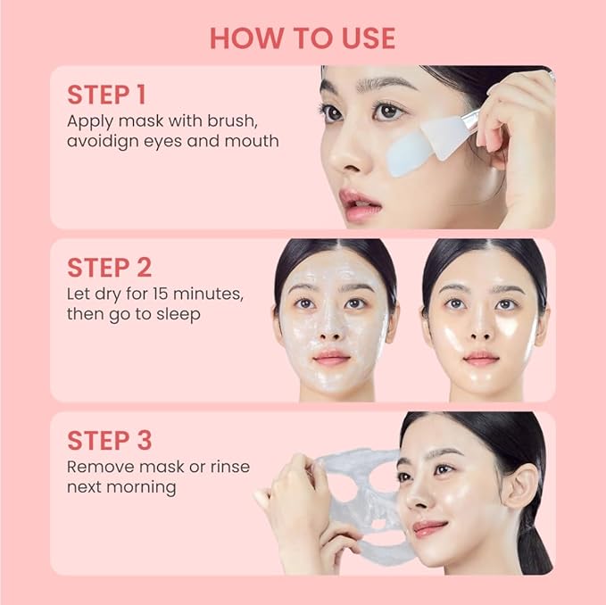 QUIA Collagen Wrapping Mask 75ml - Clinical +92% Firmer Appearance - Overnight Glass Skin Peel Off - Korean Skincare - All Skin Types - Better Than Sheet Masks