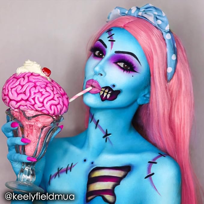 Mehron Makeup Paradise Makeup AQ Refill Size | Stage & Screen Performance, Face & Body Painting, Beauty, Cosplay, and Halloween | Water Activated Face Paint, Body Paint .25 oz (7 ml) (Light Blue)