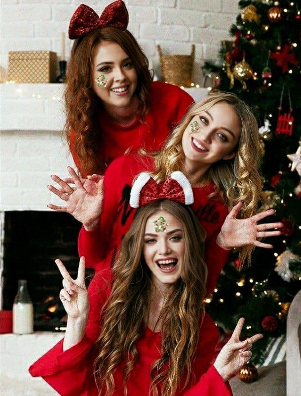 Christmas Body Glitter Face Glitter Gel: Christmas Hair Glitter,Christmas Accessories Stocking Stuffers Gift Decorations,Festival Face Glitter Makeup for Women Kids Girls,Chunky Glitter