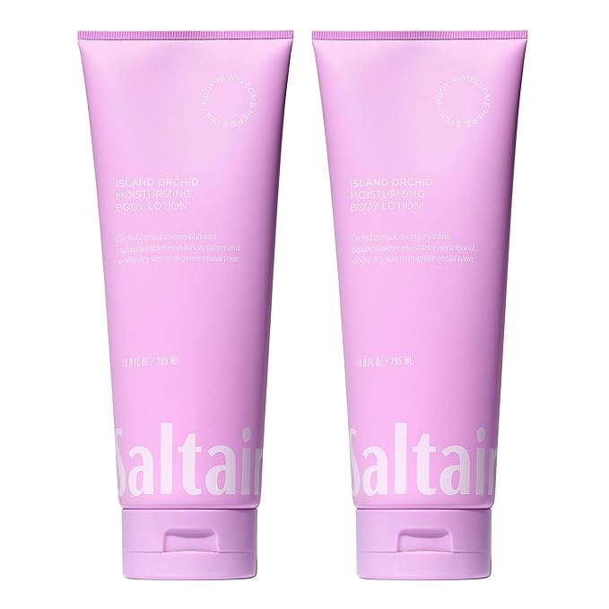 Saltair Body Lotion - 2 Pack Moisturizing Lotion For Dry Skin. Island Orchid Scented Hydrating Body Cream with Nourishing Moisturizer Formula. Skin Care for Women and Men. 2x 10oz Tubes