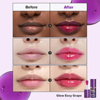I DEW CARE Lip Gloss - Glow Easy Grape | Jojoba Seed Oil, Vitamin C, Pigmented Glossy Stain, Hydrating, Korean Makeup, Pink Color, Moisturizing, Nourishing Crystal, 0.20 FL Oz