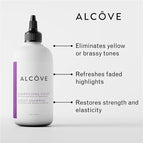 Alcôve - Violet Shampoo - Evening Primrose Oil, Mango Extract, and Argan Oil - Sulfate-Free - Blonde Hair - Colored Hair - Neutralize Yellow Tones - Refresh Highlights - Color-Safe -10oz