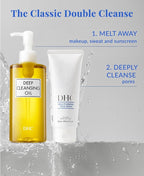 DHC Deep Cleansing Oil, Facial Cleansing Oil, Makeup Remover, Cleanses without Clogging Pores, Residue-Free, Fragrance and Colorant Free, All Skin Types, 6.7 fl. oz.