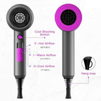 slopehill Professional Ionic Hair Dryer, Powerful 1800W Fast Drying Low Noise Blow Dryer with 2 Concentrator Nozzle 1 Diffuser Attachments for Home Salon Travel