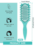 Curl Defining Brush for Curly Hair, 2025 Vented Detangling Brush for Wet, Curl Styling Brush for Women, Less Pulling, Defines & Shapes, Great Gift for Curly Hair Women (Green)