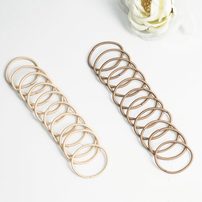 Small Hair Ties,Blonde Hair Elastics For Thin Hair,200 Count,No Damage Ponytail Holders for Women,Girls and Kids (2mm x 2.5 cm,Dark Neutral Blonde)