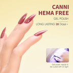 CANNI 6 Colors 9 ML Hema-Free Jelly Brown Gel Nail Polish Set, Dark Chocolate, Light Brown, Glossy, Non-Toxic, LED Nail Gel Manicure Kit DIY at Home Salon Gifts