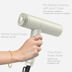 TOME 1875W Hair Dryer High Speed Motor Brushless 110000 RPM Blow Dryer Negative Ionic Cool Shot Lock with Diffuser Comb Nozzle Light Weight