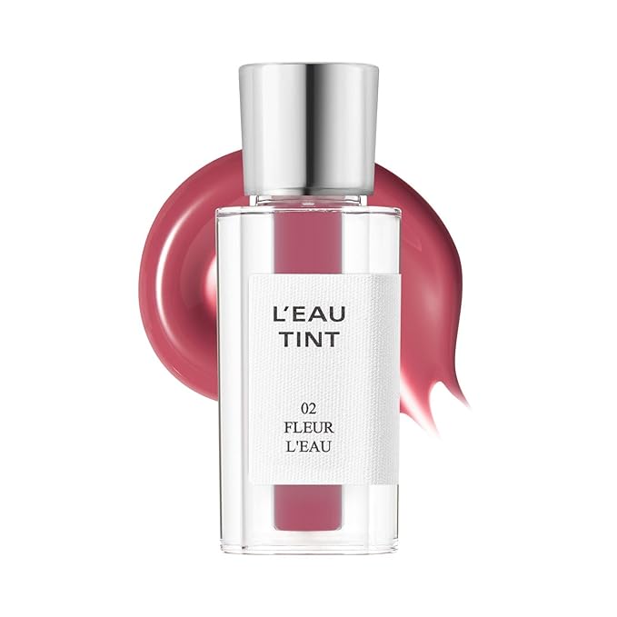 BBIA L’EAU Tint – Glossy & Glow Lip Stain Watery Lip Tint Non-Sticky High Shine Finish Long-lasting Moisturizing Lightweight Natural Daily Use Vegan Korean Makeup (02 FLEUR L'EAU - MINI)