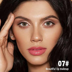 evpct Light Pink Shiny Longwear No-Budge Liquid Lip Color Lipstick Makeup, Highly Pigmented Color Instant Shine, Waterproof Long Lasting Lipstick for Women, Lip Stain Gloss with Lip Liner Brush, 07#