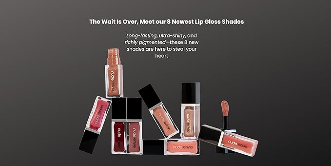 nude envie - Lip Gloss - High-Shine Finish - Moisturizing & Easy Application - Luxury Hydration - Non-Sticky Formula - With Vitamin E & Glycine Soja Oil - Vegan, Paraben-Free & Cruelty-Free - Sultry