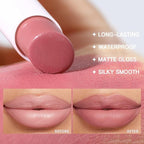 USHAS 2 in 1 Waterproof Lipstick and Lip Liner Combo Set - Long Lasting Matte Lipstick Pen with Liner Set Makeup Kit (S17, Pack of 1)