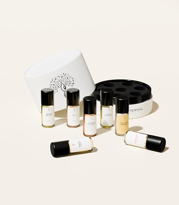 Eternal perfume Oils Travel Size Mini Mist Gift Set 7 Piece Collection perfumes for women unisex Long Lasting perfume sets for womens 7 x 3 ml/0.17 FL Oz Gift Set for Women