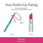 Thrive Causemetics Impact-FULL Smoothing Lipstick, Moisturizing Lip Makeup Essential with Vitamin E, Lightweight Creamy Lipstick for Women, Long Lasting, Vegan, Shade Ebony (Fuchsia Pink)