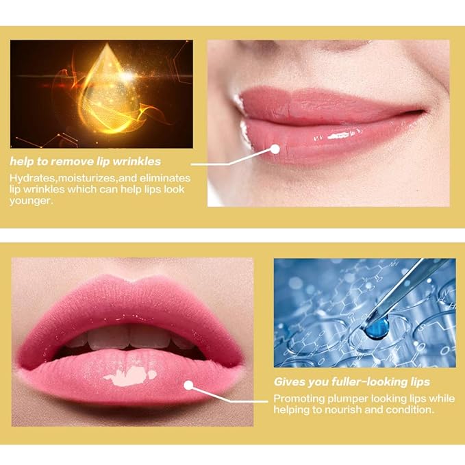 KISSIO Natural Lip Plumper,Lip Plumping Lip Gloss,Lips Plumper Gloss,Lip Plumper,Moisturizing& Reduce Fine Lines 5.5ml For Day Use