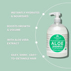 Kallos KJMN Aloe Vera Moisture Repair Shine Shampoo with for dry and damaged hair with a aloe vera extract – Pump 1000 ml - 33,81 Fl Oz