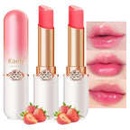 Kaely 2Pcs Strawberry Hydrating Lipstick Tinted Lip Balm, Color Changing PH Lipstick Makeup, Korean Magic Lip Stain Long Lasting Waterproof, labiales magicos 24 horas originales