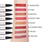 Kaely Pink Longwear Liquid Lip Liner Waterproof, 24 Hour Long Lasting Lip Liner Stain Marker Pen, 2-in-1 Matte Semi Permanent Lipliner & Lipstick, Vegan & Cruelty-Free, 02