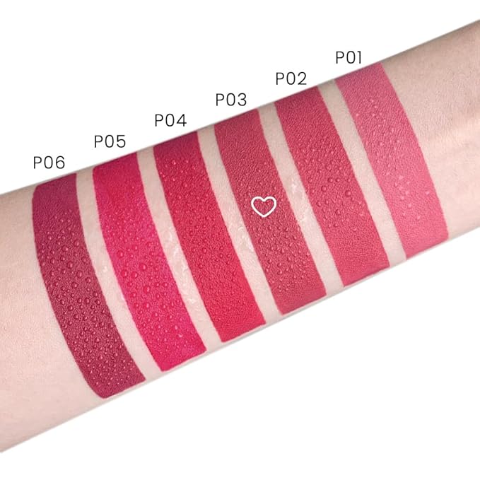 evpct 1Pcs Rose Pink Lipstick, Silky Velvet Matte Lipstick Pack Sets for Women, Long Lasting Smudge Proof Lipstick Lip Stain Makeup Kit matte lipstick 24 hours original P03