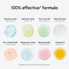 MAREE Glycolic Acid Polishes 2 PACK - Toner Polishes for Face Cleansing - Tea Tree Oil, Salicylic Acid & Vitamins E, B3, B5 - Facial Peel & Radiance Deep Cleaning Effect