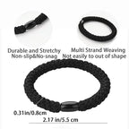 High Elastic Ponytail Holders 15 PCS Hair Ties No Damage for Thick Hair Braided Hair Ties for Women Girls-Spring Sky