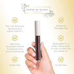 Cosmetics, Lustre Lip Gloss, Moisturizing, Long Lasting with Squalane & Vitamin E, 100% Gluten, Paraben & Phthalate-Free, Never Sticky, Soft, Natural Colors (Figue Noir 10)